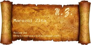 Marozsi Zita névjegykártya